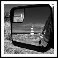 Canada / Nova Scotia / Brier Island / Lighthouse in the mirror